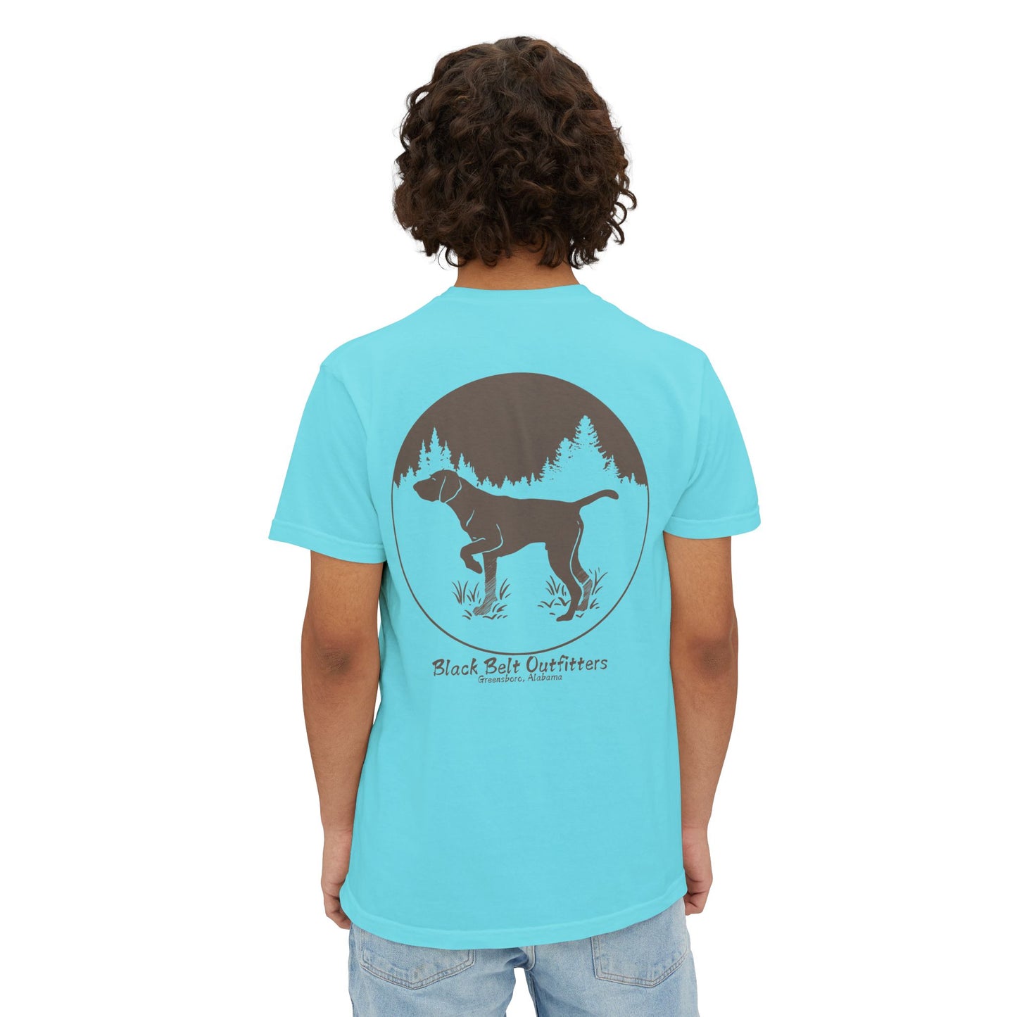 DEER HUNTING DOG (2) Unisex Heavy Cotton Pocket Tee