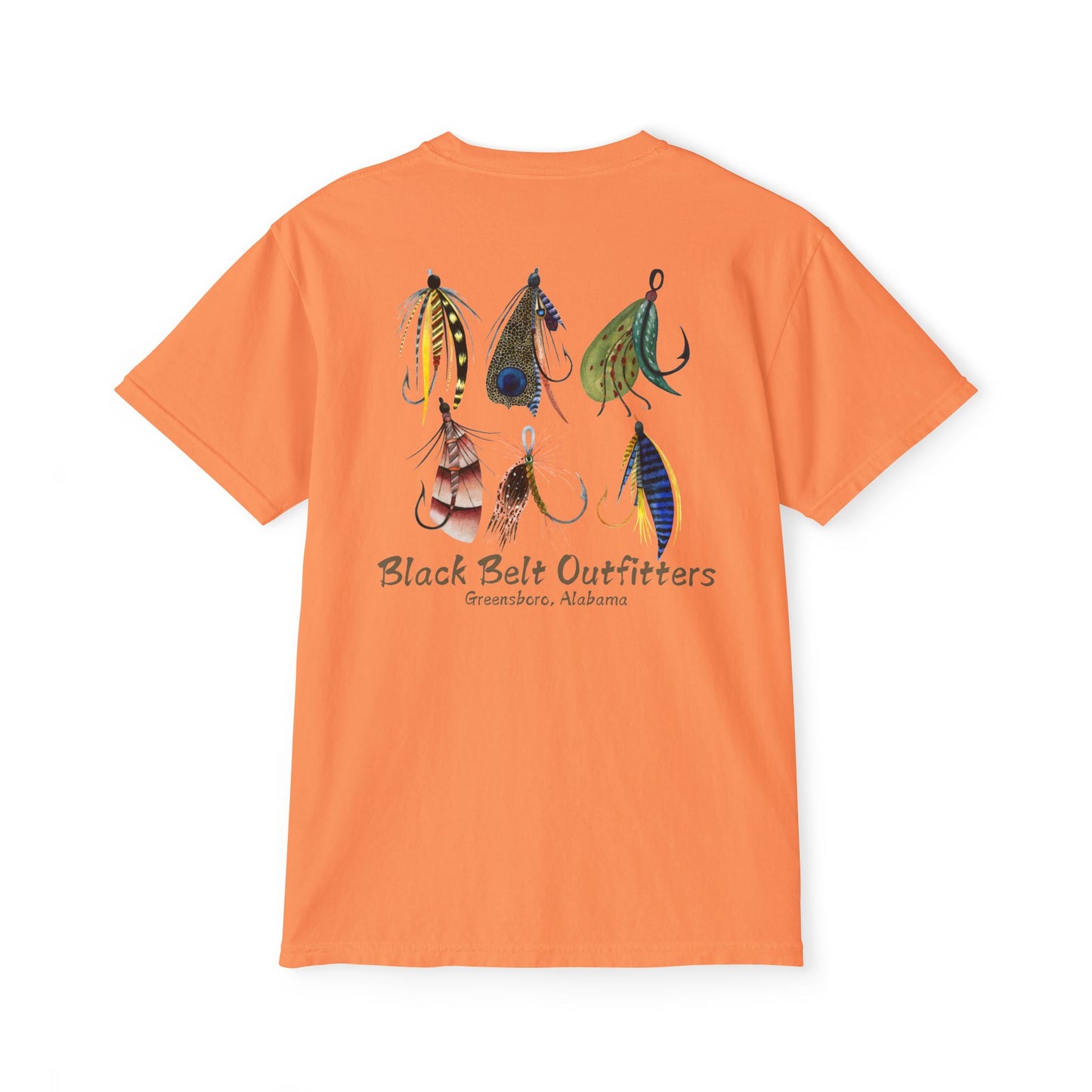 Black belt outfitters fishing lures Unisex Garment-Dyed Pocket T-Shirt