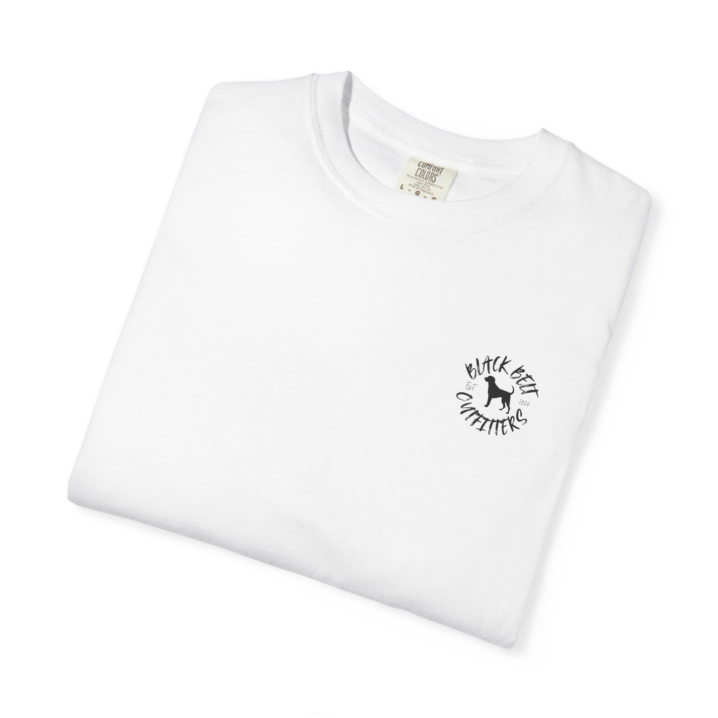 Black Belt Outfitters Camo Logo Unisex Garment-Dyed Pocket T-Shirt