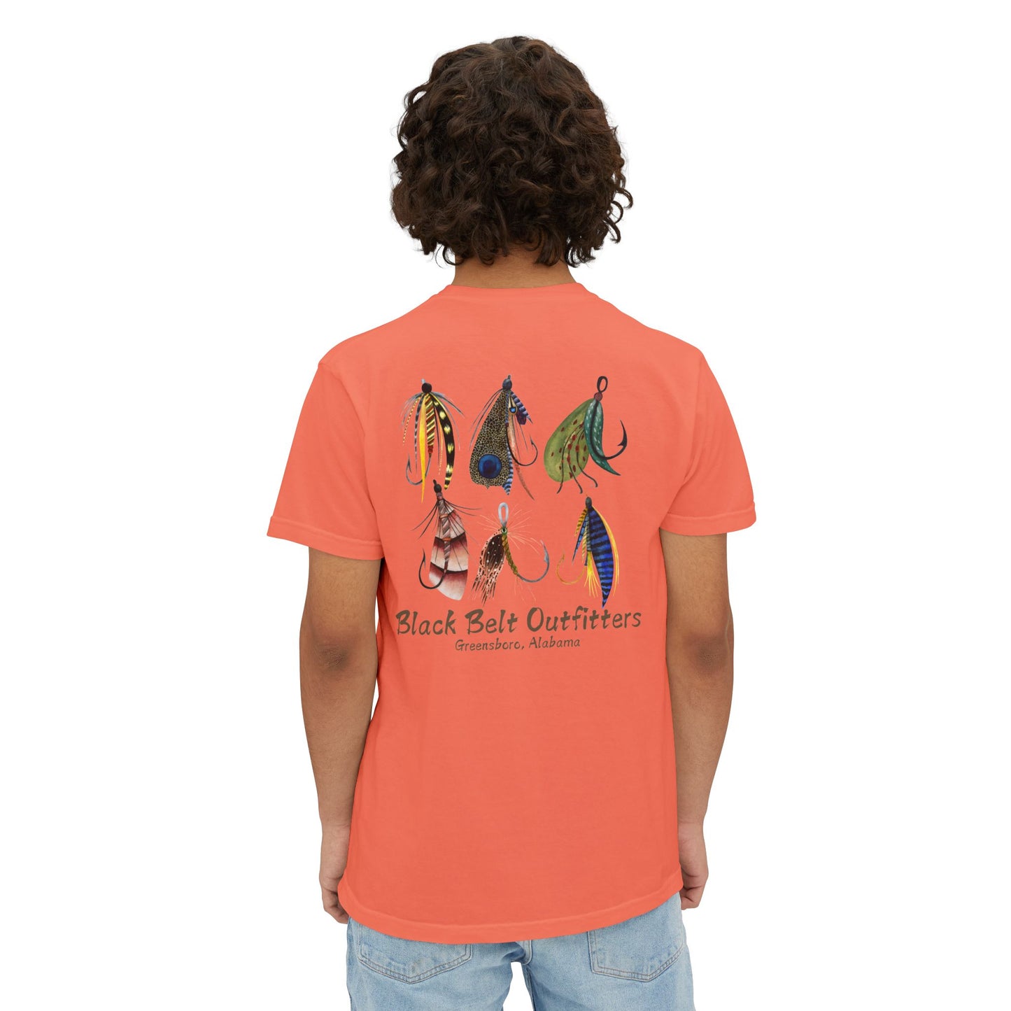 Black belt outfitters fishing lures Unisex Garment-Dyed Pocket T-Shirt