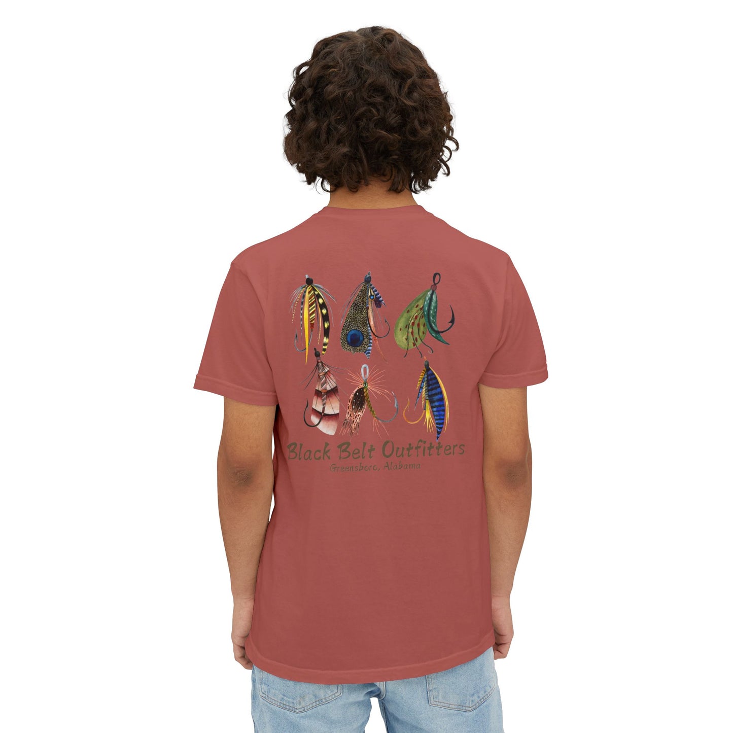 Black belt outfitters fishing lures Unisex Garment-Dyed Pocket T-Shirt
