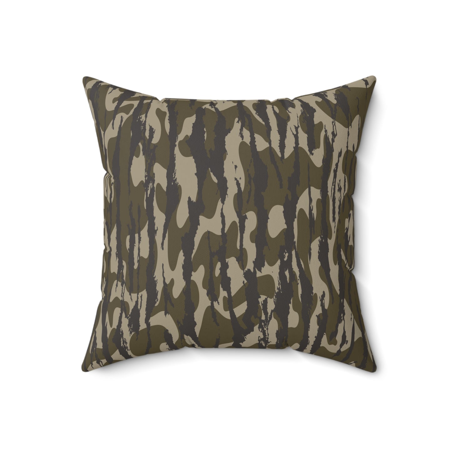 Bottomland Camo Decorative Pillow, Military Style Home Decor, Throw Cushion for Living Room or Bedroom, Unique Gift Idea, Nature Inspired