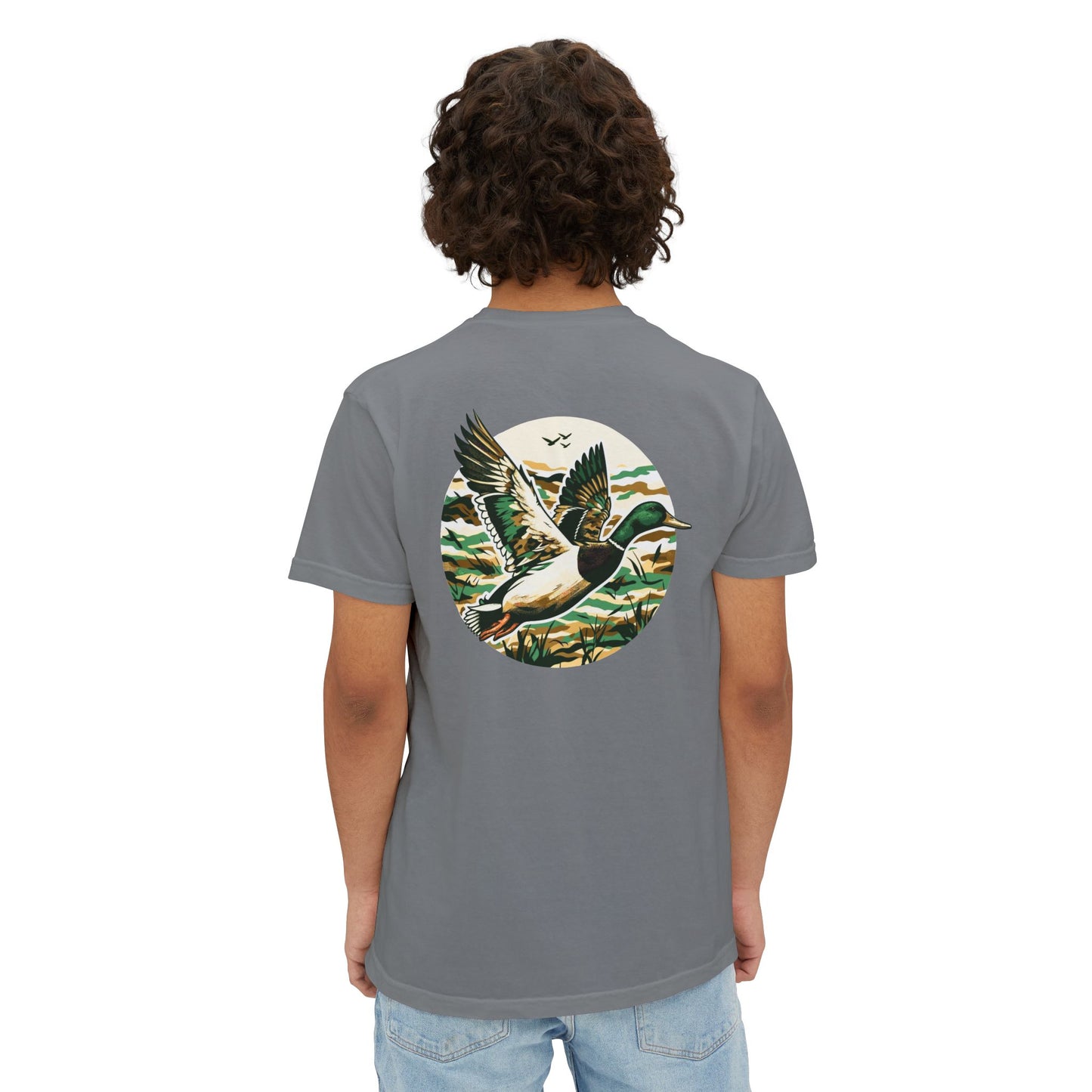 Black belt outfitters, duck hunting custom design hunting Unisex Garment-Dyed Pocket T-Shirt