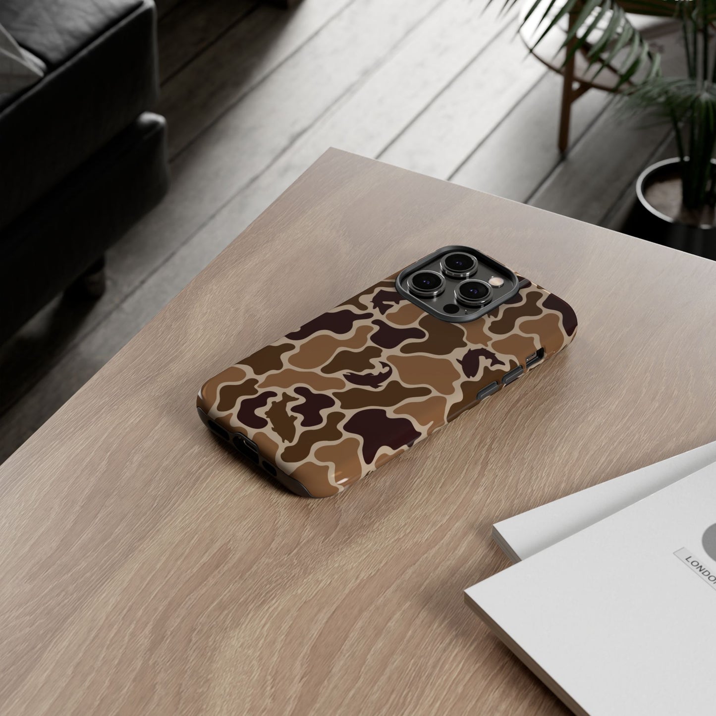 Brown Shark Camo design Tough Cases
