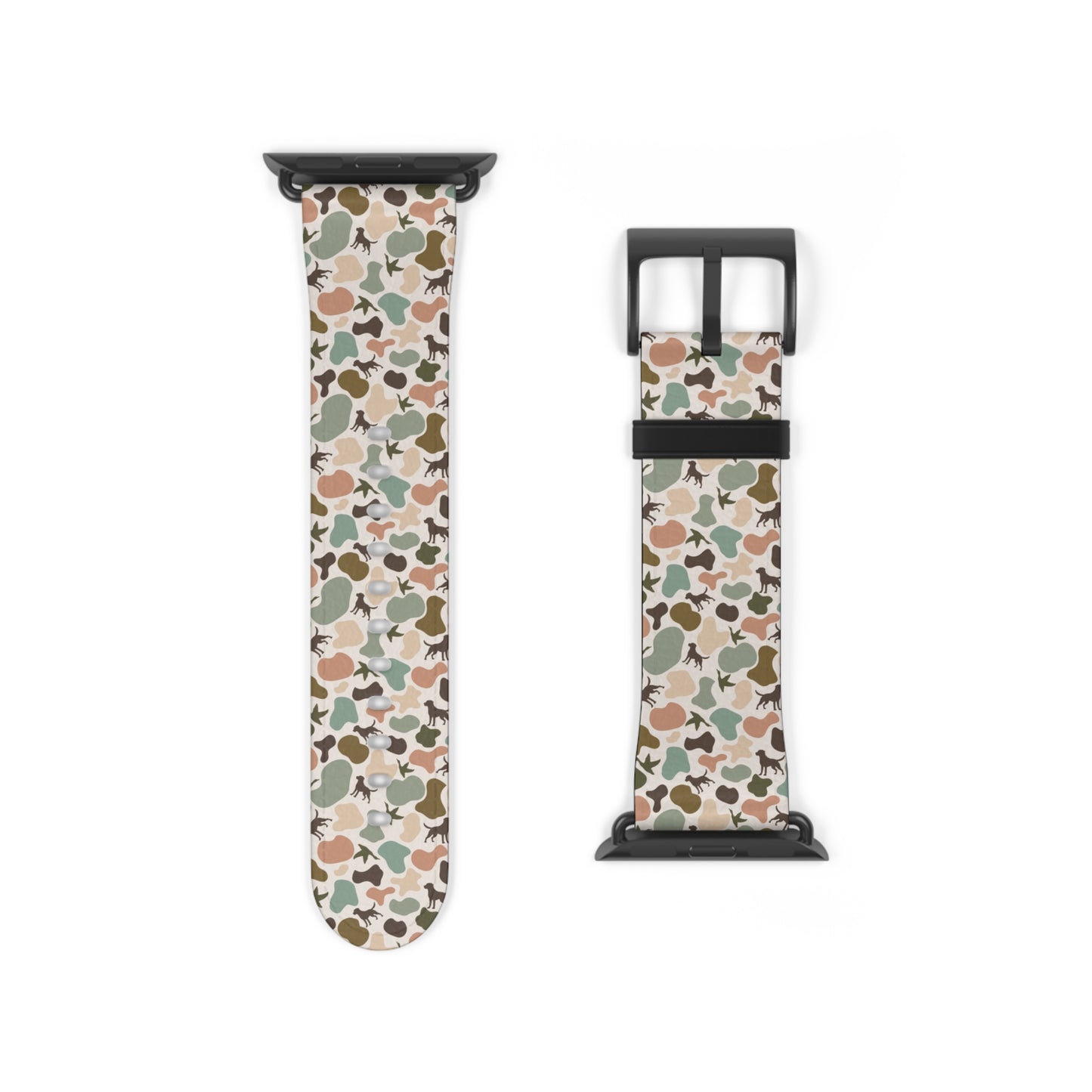Old school camo duck and dog custom print Watch Band