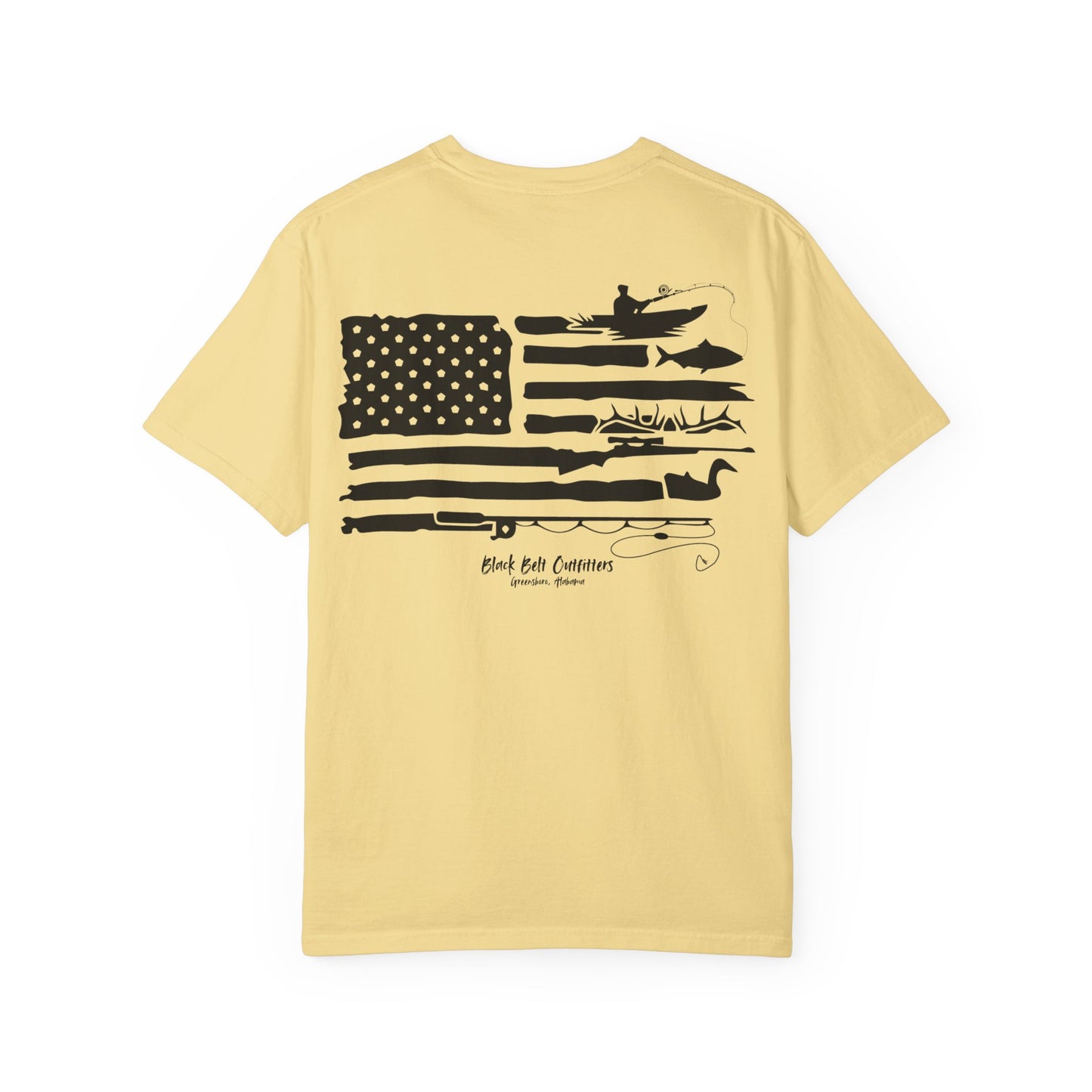 Hunting American Flag Unisex T-Shirt, Perfect for Gifts, Father's Day, Golf Events, Casual Wear, Comfortable Tee