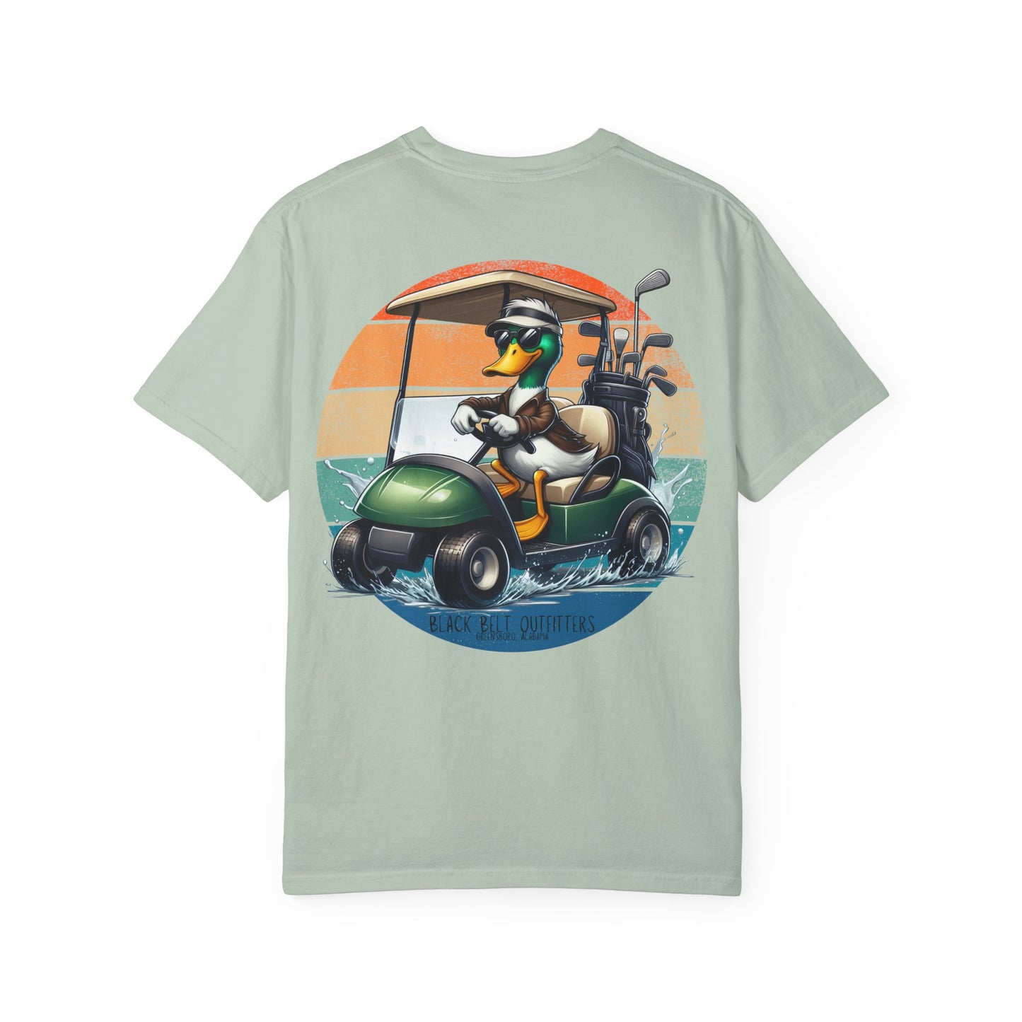 Mallard Duck Golf Cart Unisex T-Shirt, Perfect for Gifts, Father's Day, Golf Events, Casual Wear, Comfortable Tee
