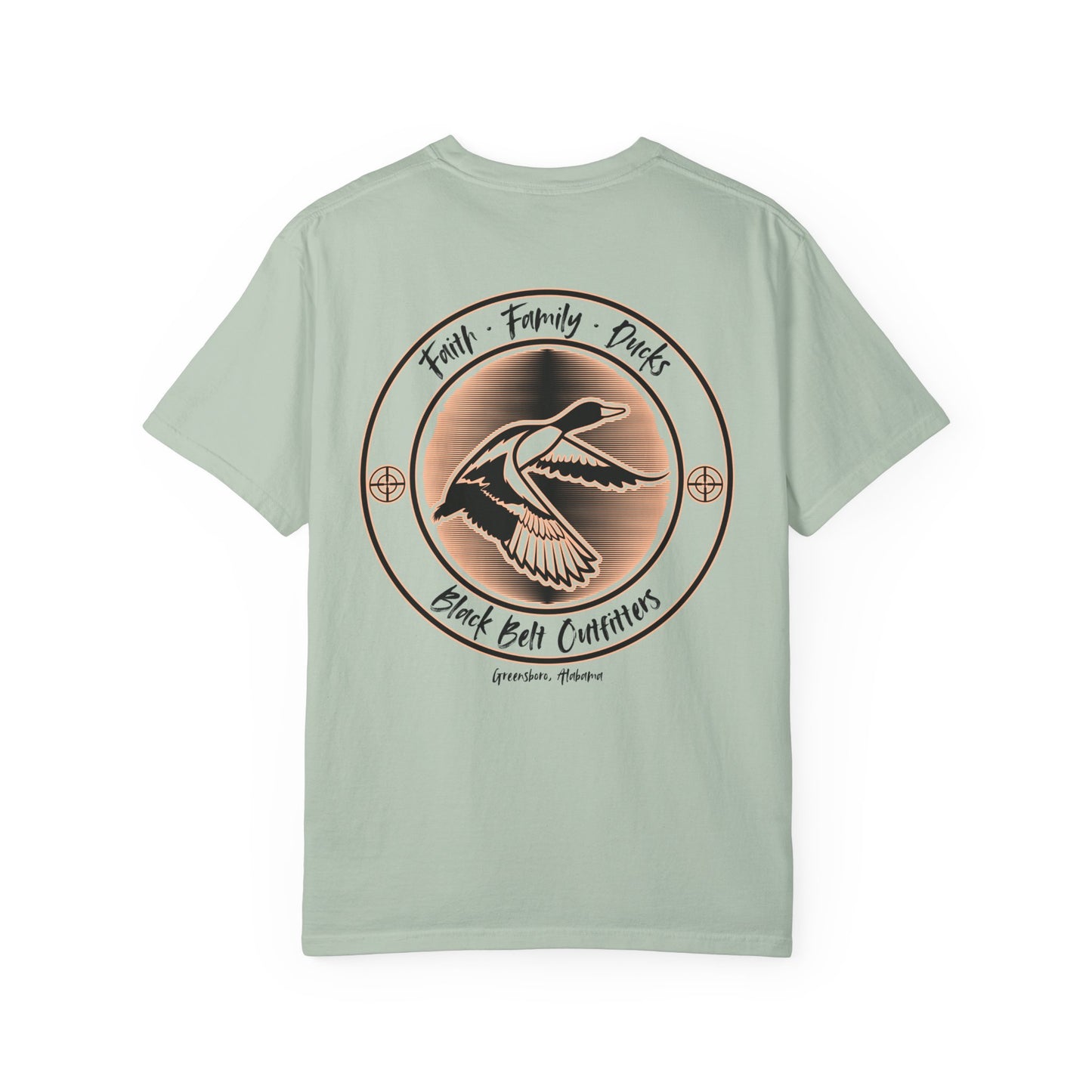 Faith Family Ducks Unisex Garment-Dyed Pocket T-Shirt
