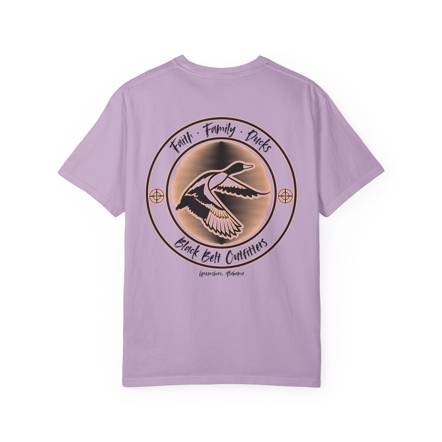 Faith Family Ducks Unisex Garment-Dyed Pocket T-Shirt