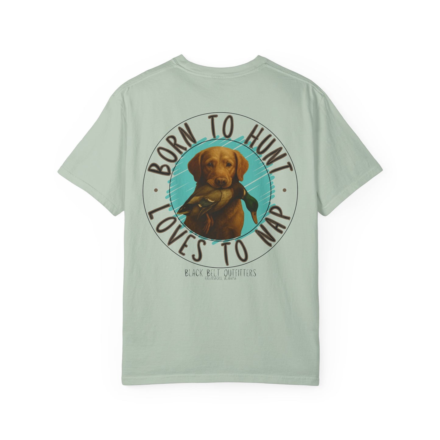 Duck Dog, Born to Hunt - Loves to Nap Unisex T-Shirt, Perfect for Gifts, Father's Day, Golf Events, Casual Wear, Comfortable Tee