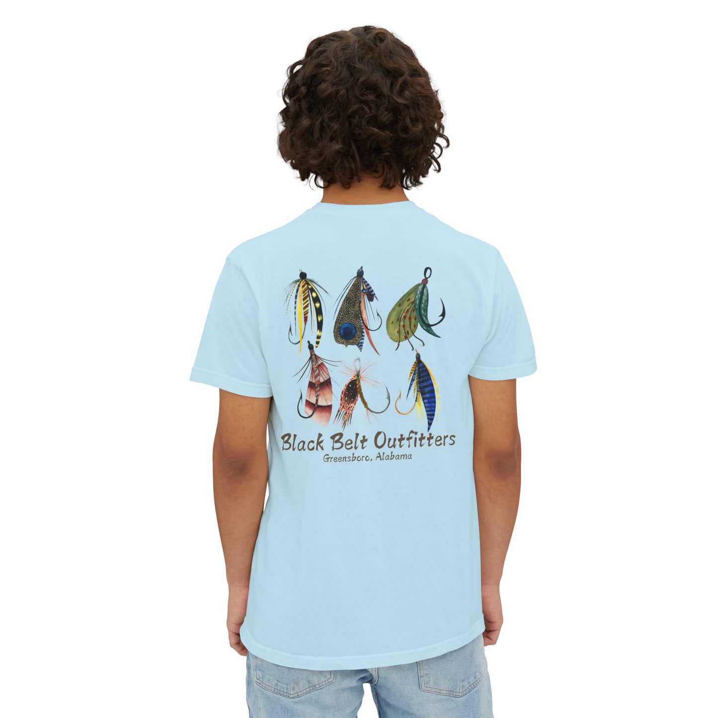 Black belt outfitters fishing lures Unisex Garment-Dyed Pocket T-Shirt