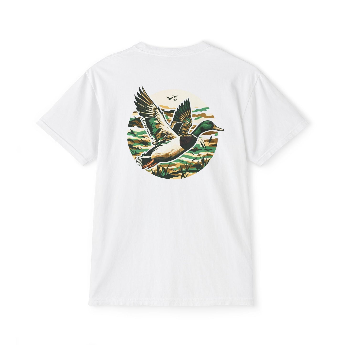 Black belt outfitters, duck hunting custom design hunting Unisex Garment-Dyed Pocket T-Shirt