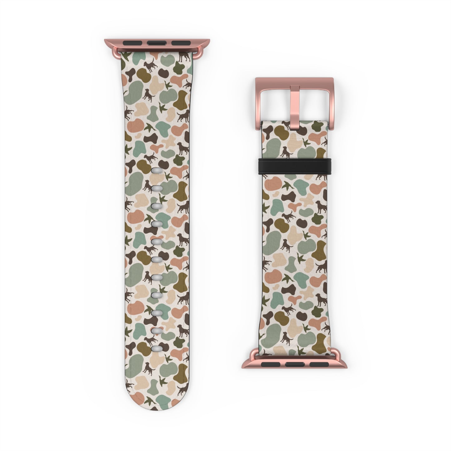 Old school camo duck and dog custom print Watch Band