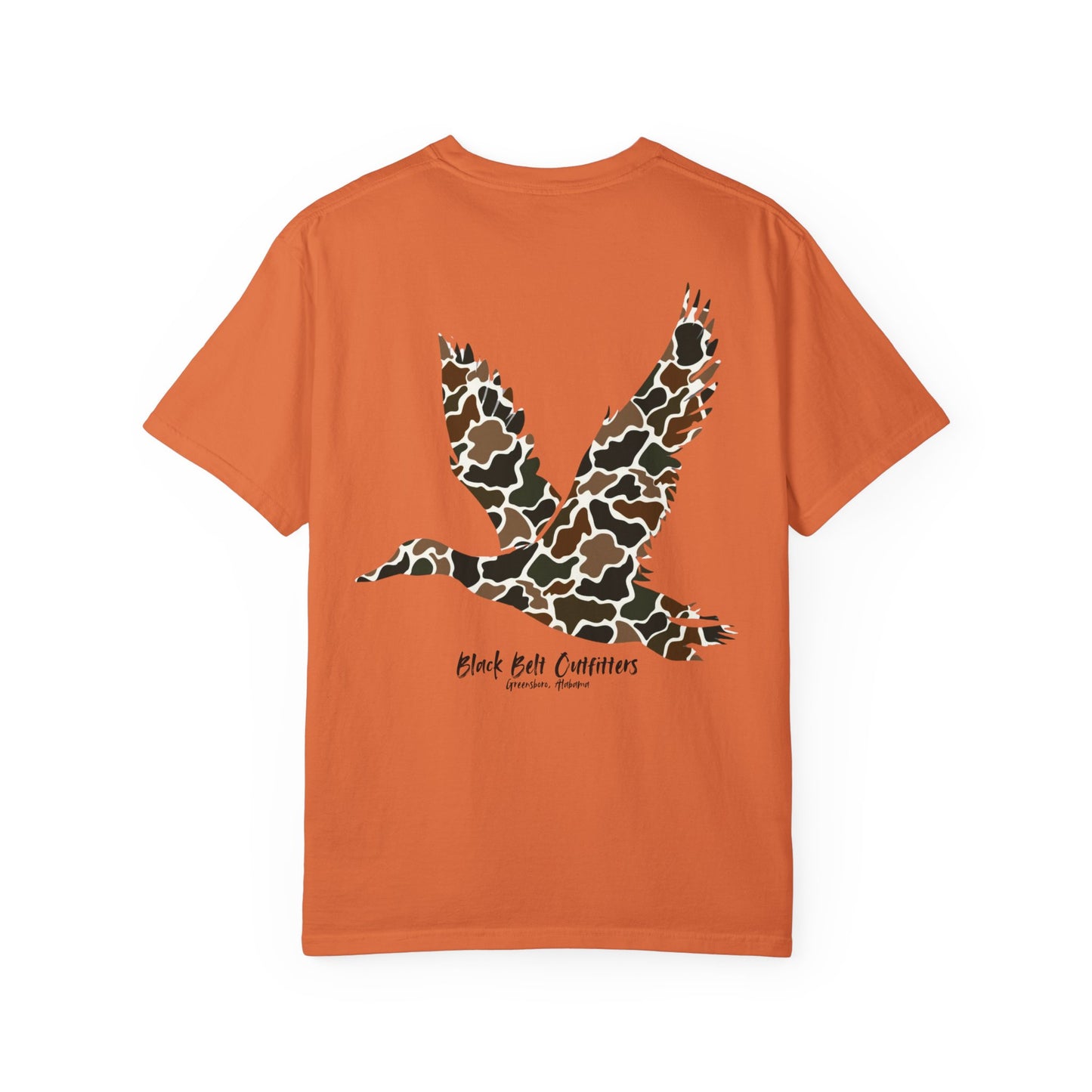 Old School Camo Flying Duck Unisex Garment-Dyed Pocket T-Shirt