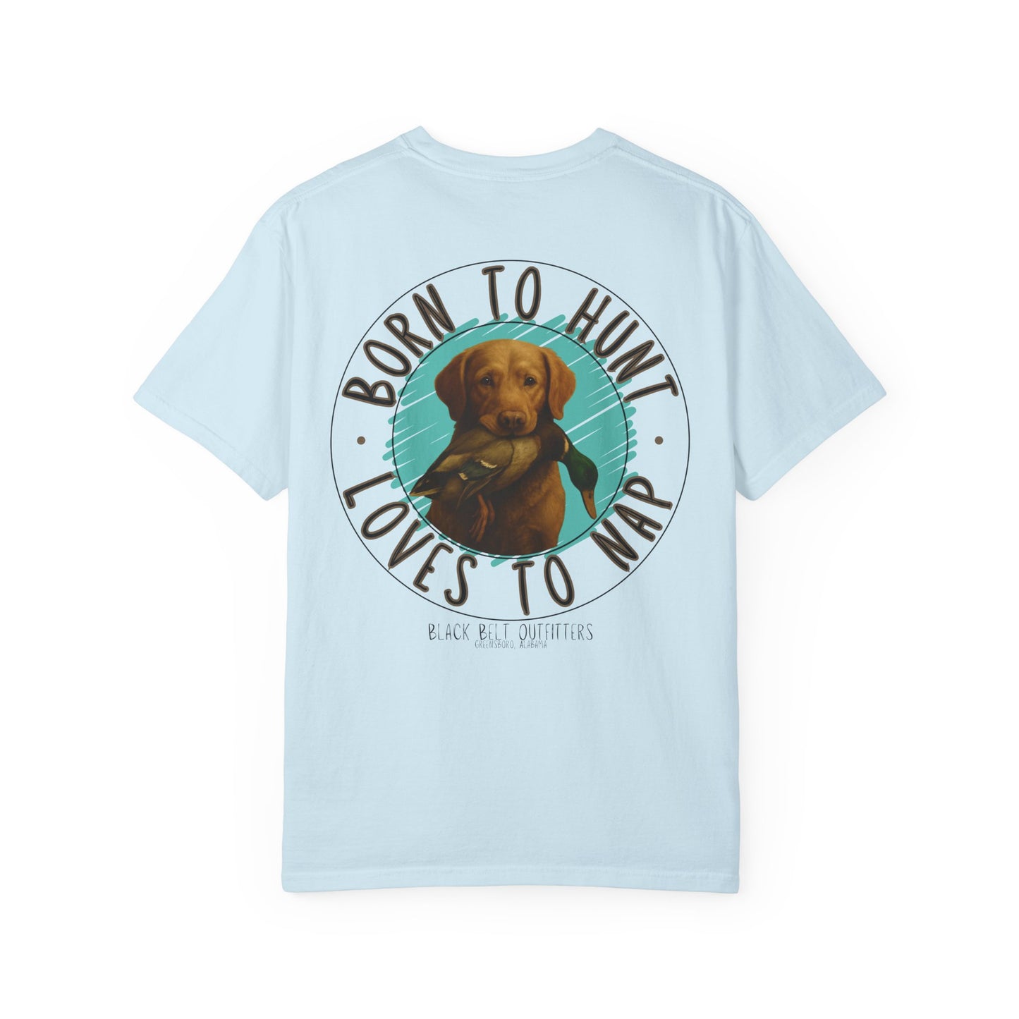 Duck Dog, Born to Hunt - Loves to Nap Unisex T-Shirt, Perfect for Gifts, Father's Day, Golf Events, Casual Wear, Comfortable Tee