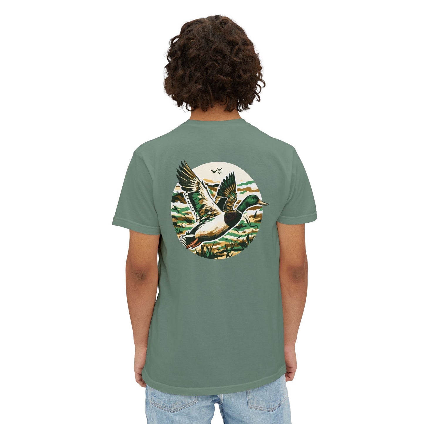 Black belt outfitters, duck hunting custom design hunting Unisex Garment-Dyed Pocket T-Shirt