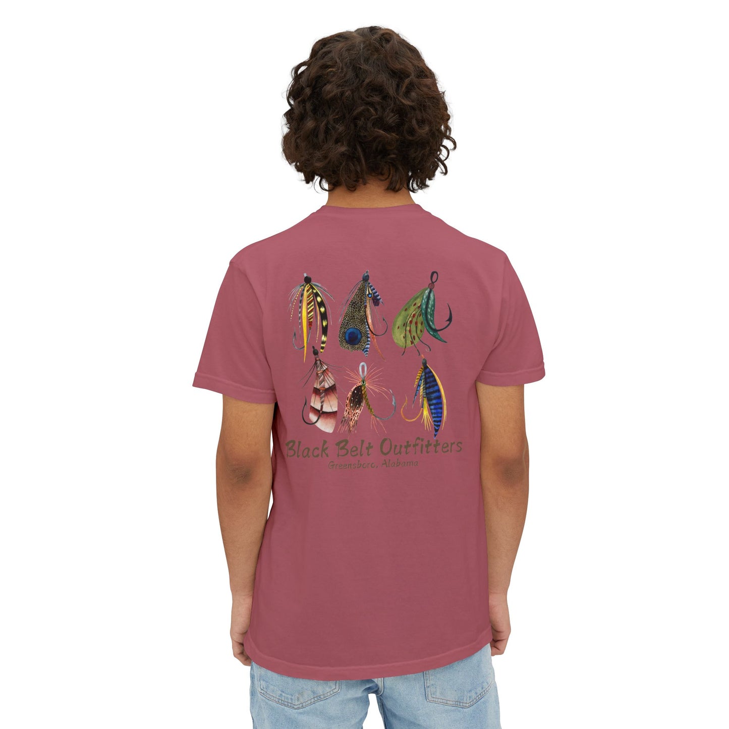 Black belt outfitters fishing lures Unisex Garment-Dyed Pocket T-Shirt