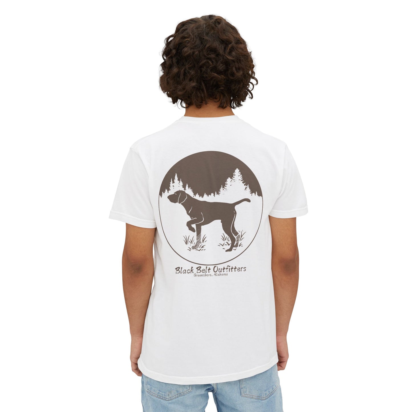 DEER HUNTING DOG (2) Unisex Heavy Cotton Pocket Tee
