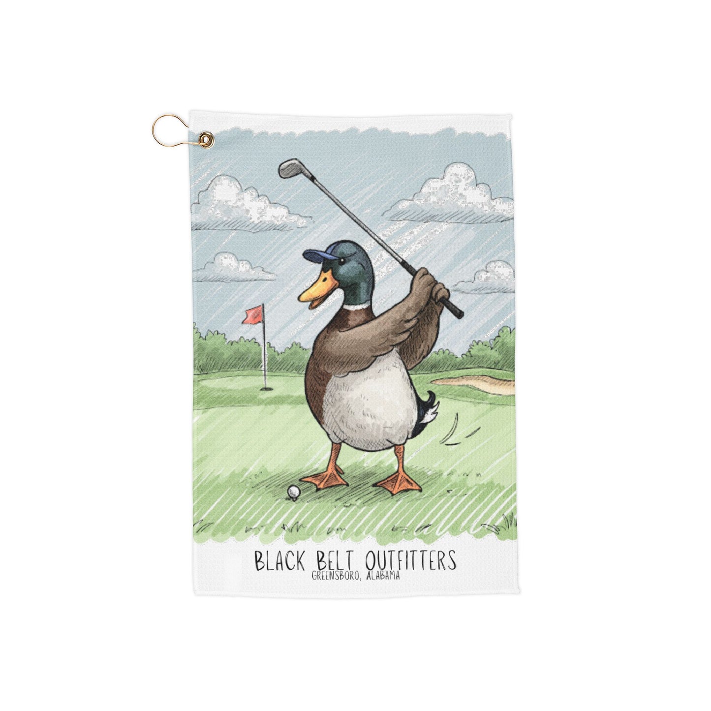 Fun Golf Towels with Quirky Duck Design, Great Gift for Golf Fans, Perfect for Birthdays, Father's Day, Club Events