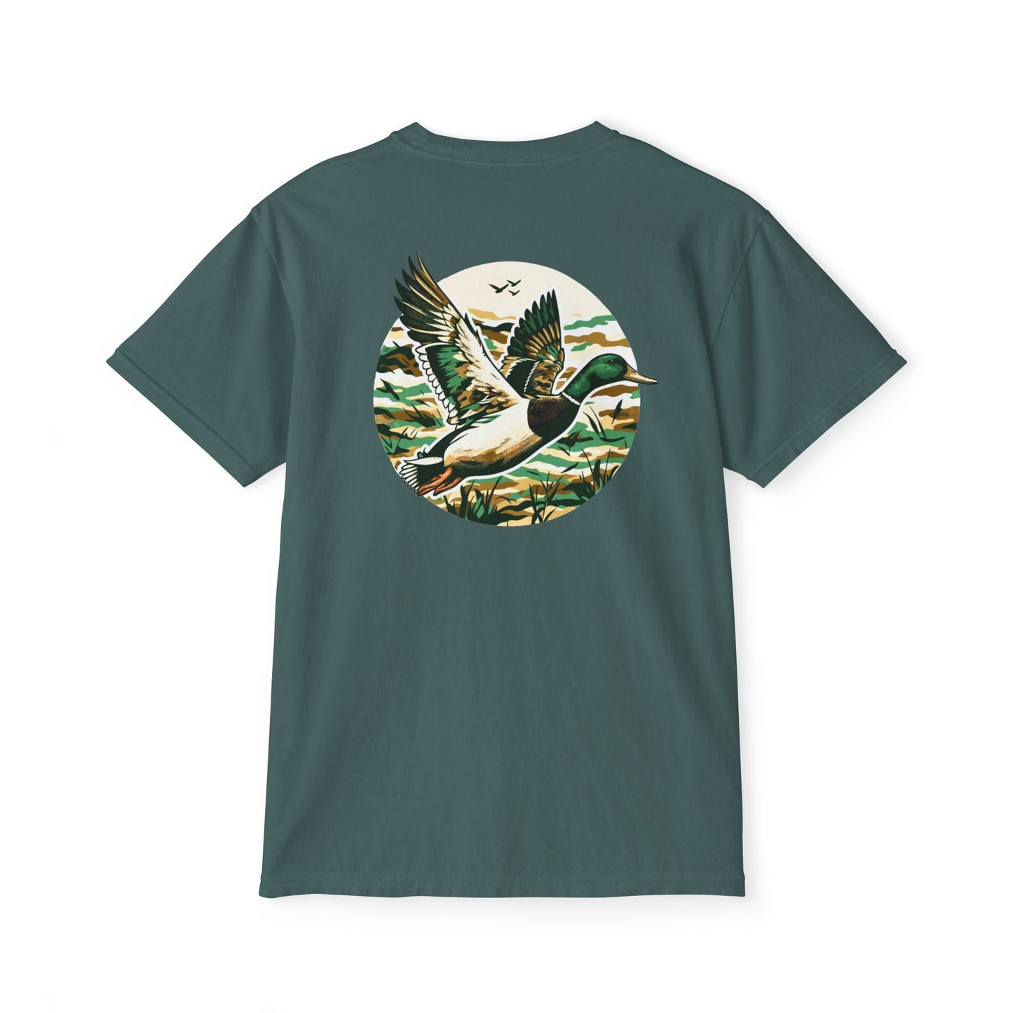Black belt outfitters, duck hunting custom design hunting Unisex Garment-Dyed Pocket T-Shirt