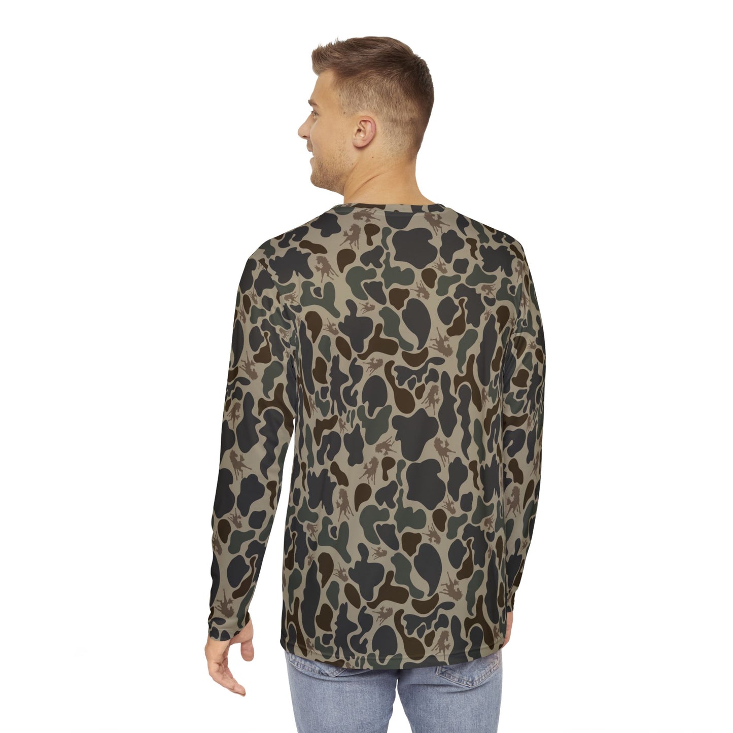 Wild Horses Camo Men's Long Sleeve Shirt (AOP)