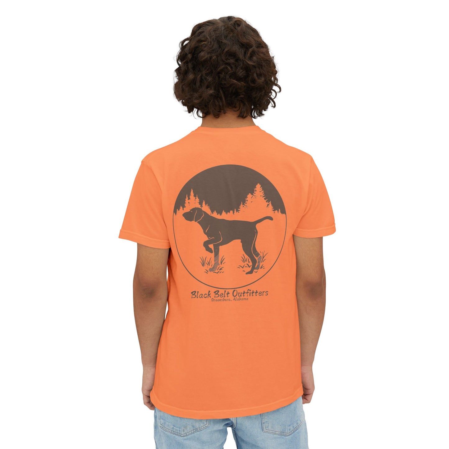 DEER HUNTING DOG (2) Unisex Heavy Cotton Pocket Tee