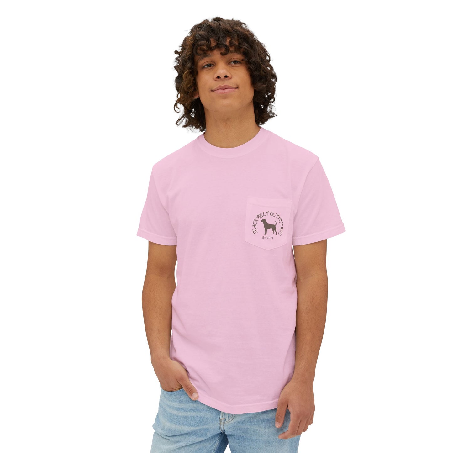 Black belt outfitters Fishing Poles Heart Unisex Garment-Dyed Pocket T-Shirt