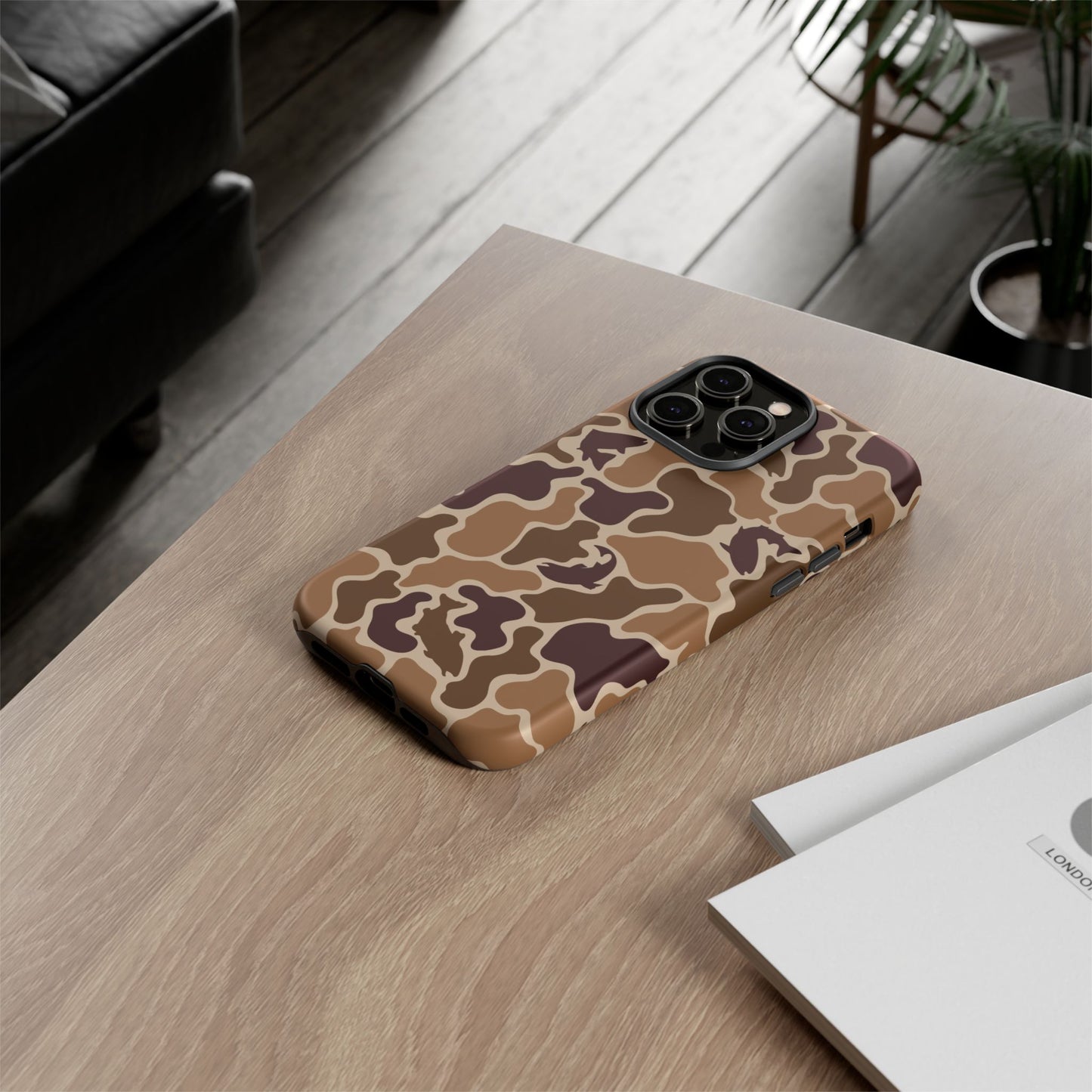 Brown Shark Camo design Tough Cases