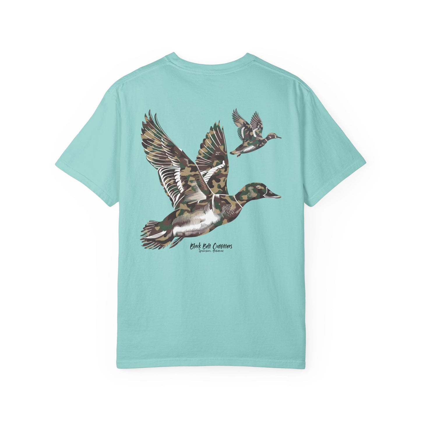 Camo Ducks Unisex Garment-Dyed T-shirt, Comfort Wear, Animal Lover Gift, Southerner Apparel,