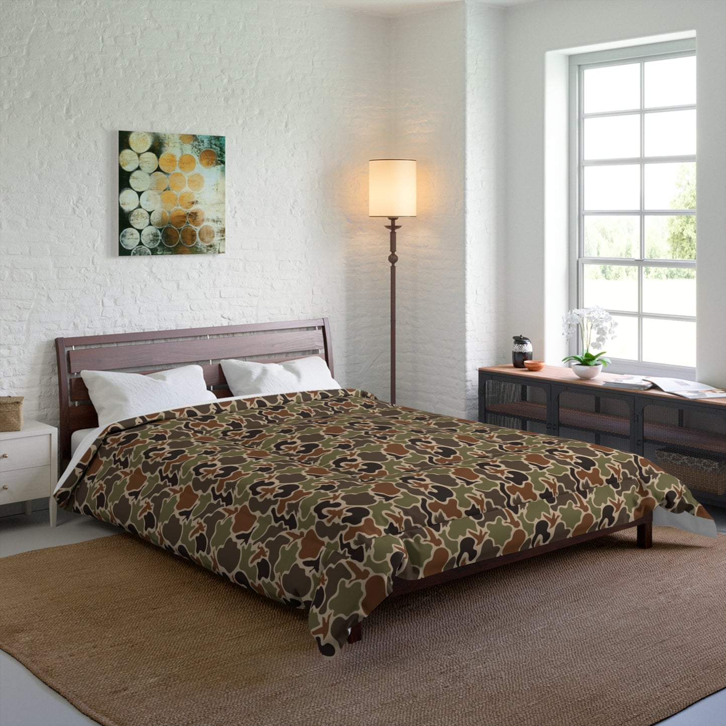 Duck Camo Comforter | Cozy Bedding for Home Decor, Camo Pattern Comforter, Modern Bedroom, Gift for Her, Unique Housewarming