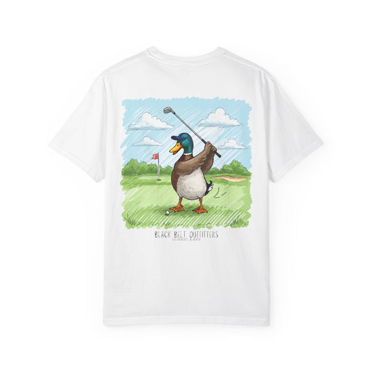 Golfing Duck Unisex T-Shirt, Perfect for Gifts, Father's Day, Golf Events, Casual Wear, Comfortable Tee