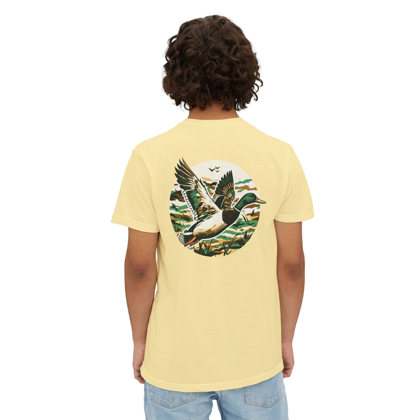 Black belt outfitters, duck hunting custom design hunting Unisex Garment-Dyed Pocket T-Shirt