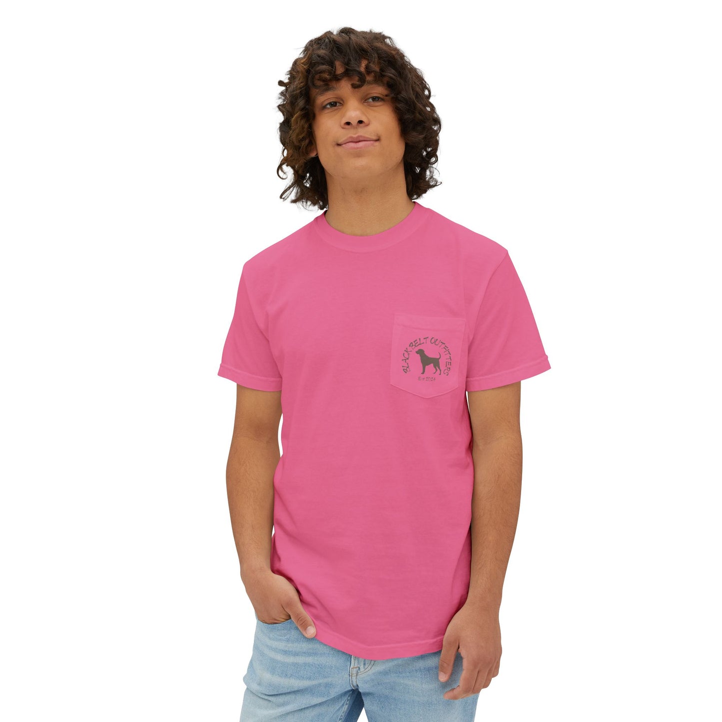 Black belt outfitters Fishing Poles Heart Unisex Garment-Dyed Pocket T-Shirt