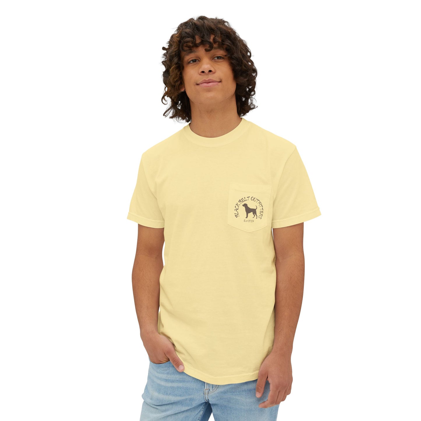 Black belt outfitters Fishing Poles Heart Unisex Garment-Dyed Pocket T-Shirt