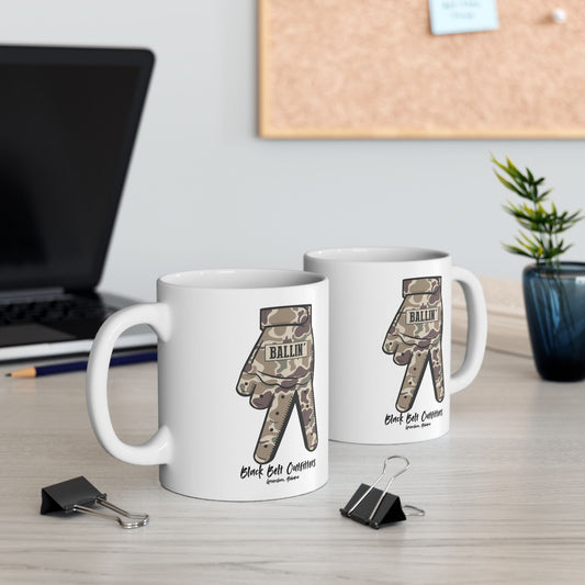 Golf Lover's Ballin Camo Golf Glove Ceramic Mug, Perfect Gift for Golfers, Funny Coffee Cup, Golfing Themed Mug, 11oz and 15oz Sizes