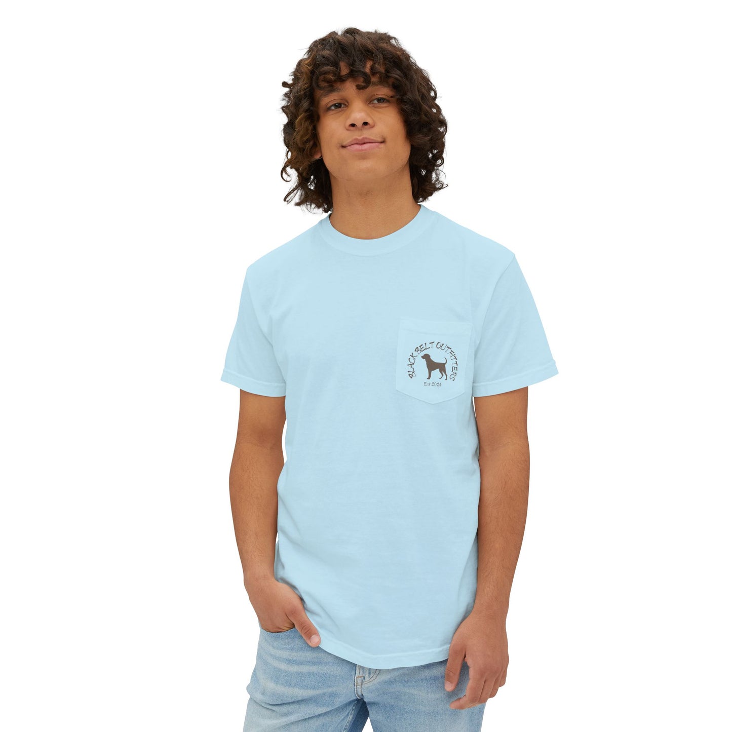Black belt outfitters Fishing Poles Heart Unisex Garment-Dyed Pocket T-Shirt