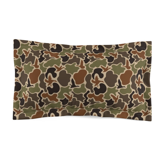 Duck Camo Microfiber Pillow Sham, Cozy Bedroom Decor, Modern Home Accent, Great for Camping or Hunting Enthusiasts, Stylish Sleep Gift,