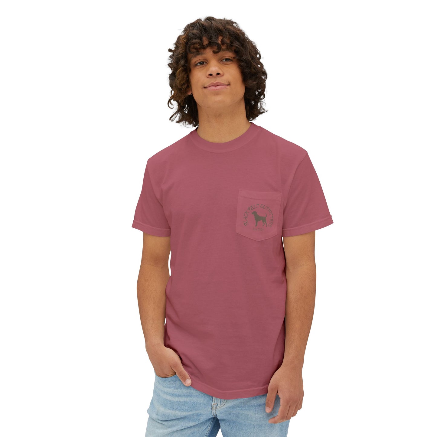 Black belt outfitters Fishing Poles Heart Unisex Garment-Dyed Pocket T-Shirt