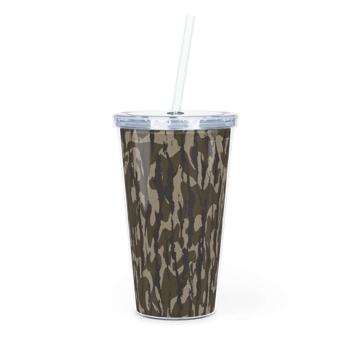 Bottomland Camo Plastic Tumbler w/ Straw, Outdoor Adventure, Travel Mug, Sports Drink Container, Gifts for Nature Lovers, Hunting Accessory