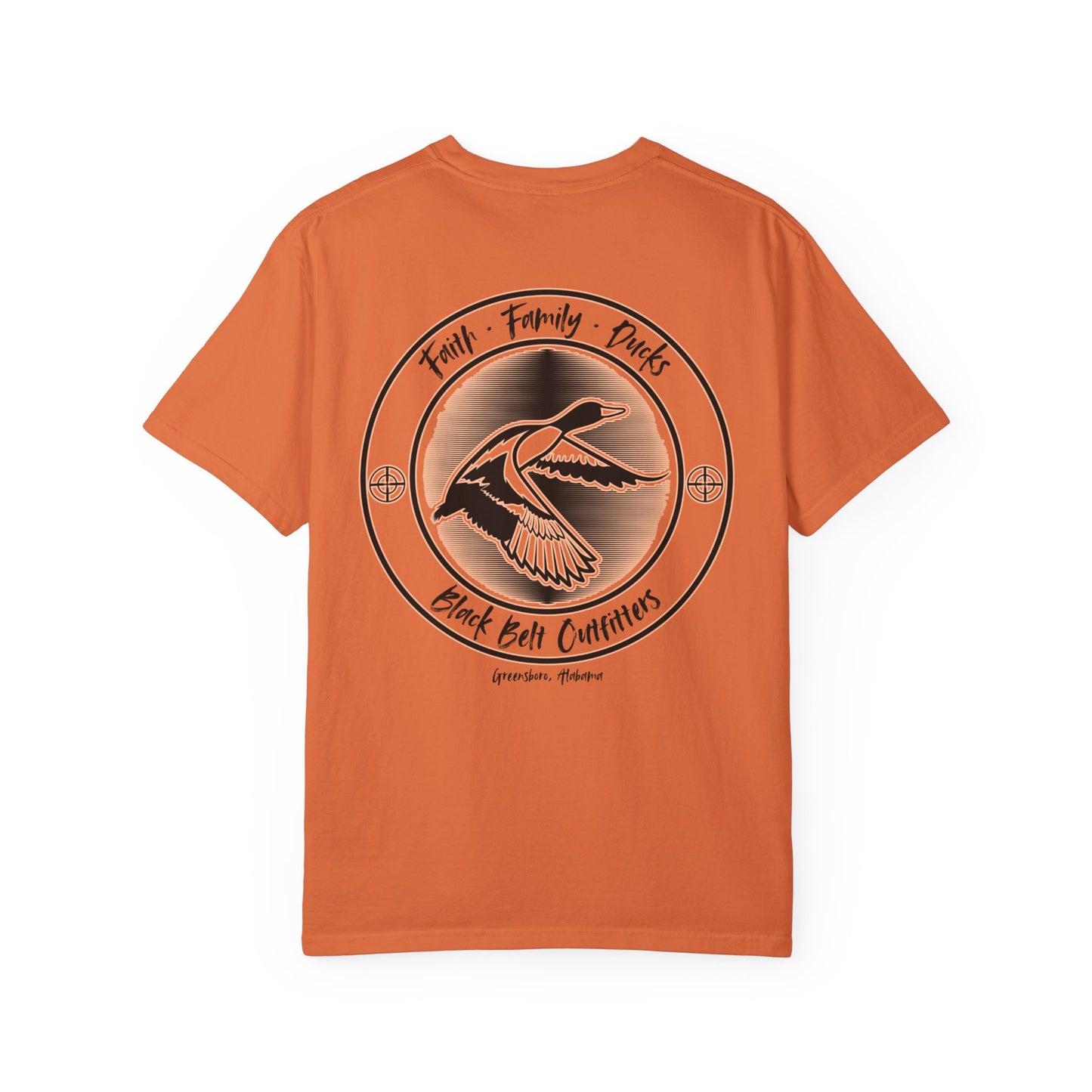 Faith Family Ducks Unisex Garment-Dyed Pocket T-Shirt