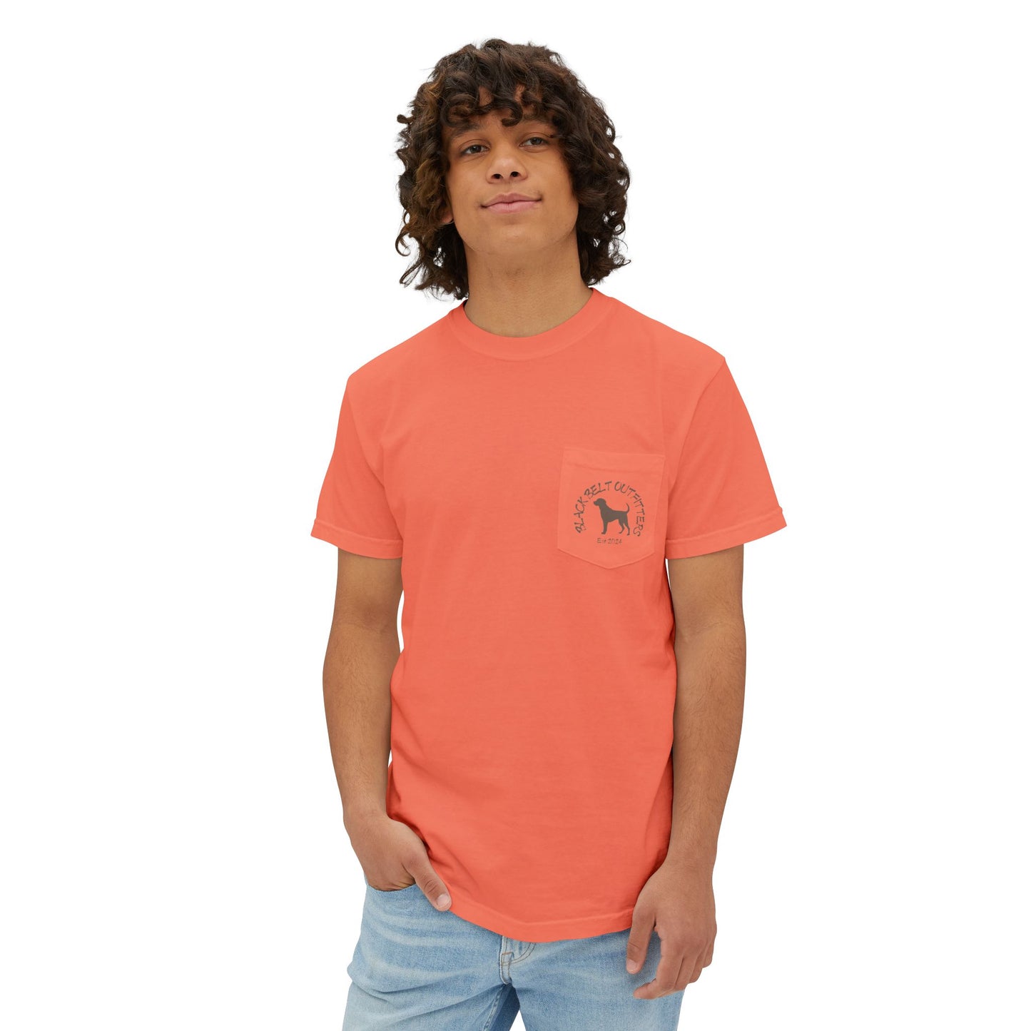 Black belt outfitters Fishing Poles Heart Unisex Garment-Dyed Pocket T-Shirt