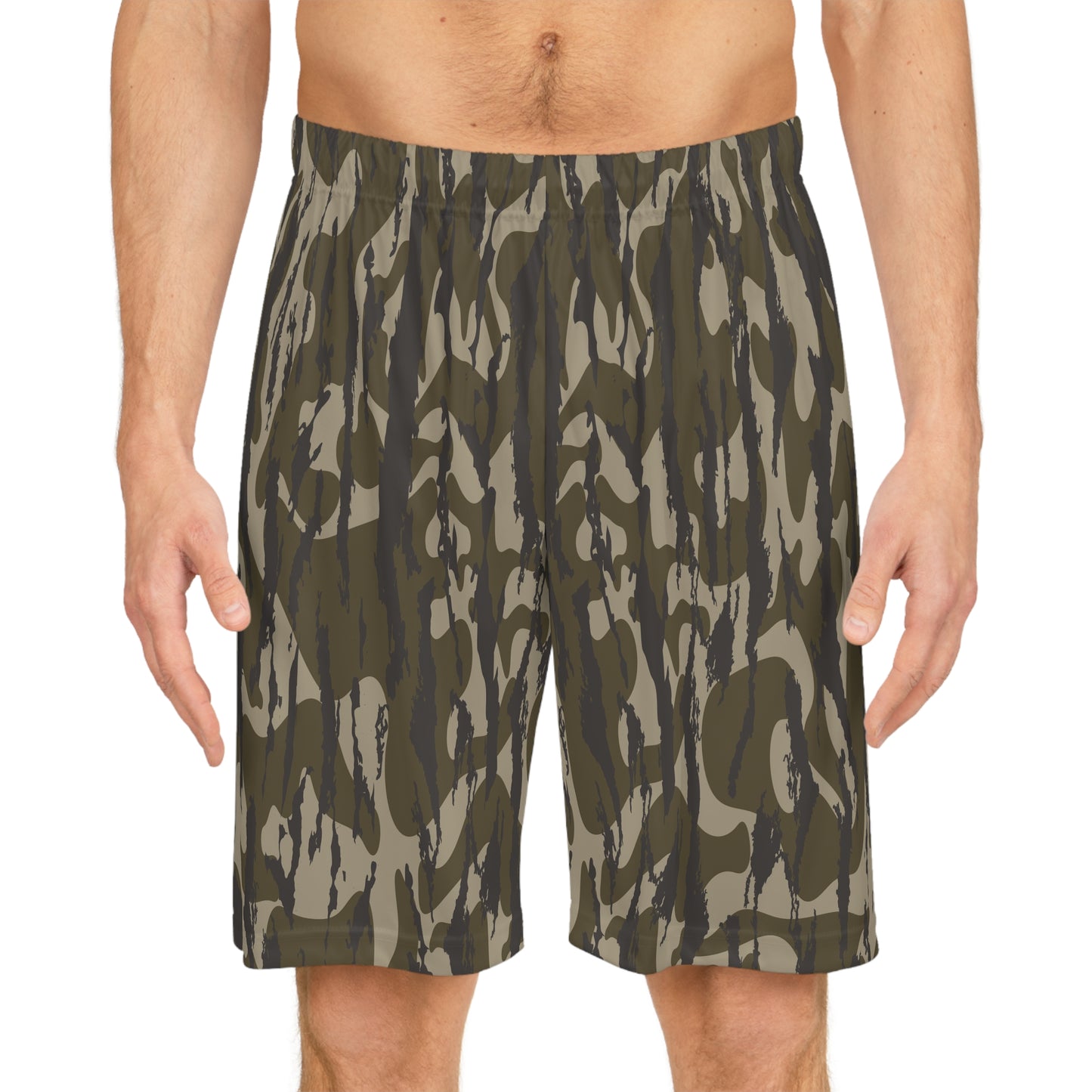 Bottomland Camo Basketball Shorts, Activewear for Sports, Casual Training Gear, Summer Style, Gift for Athletes
