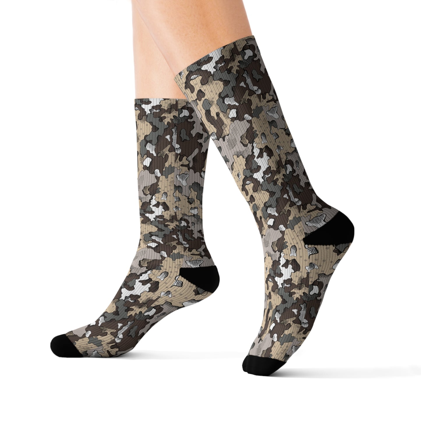 Black Belt Outfitters Original Dixie Camo Sublimation Socks | Stylish Military-Inspired Footwear | Perfect for Everyday, Gifts