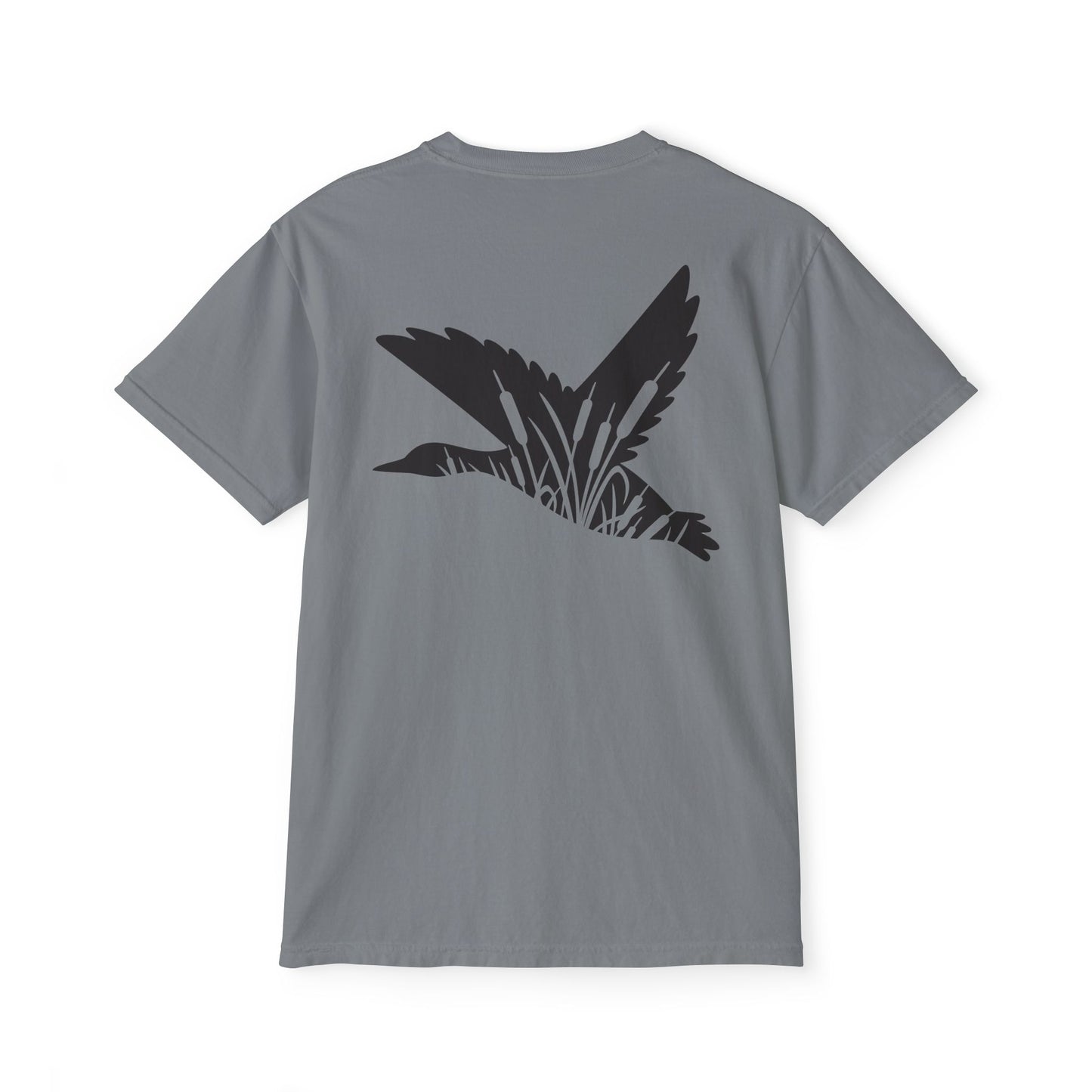 Black belt, outfitters old-school camo hunting dog silhouette logo hunting Unisex Garment-Dyed Pocket T-Shirt