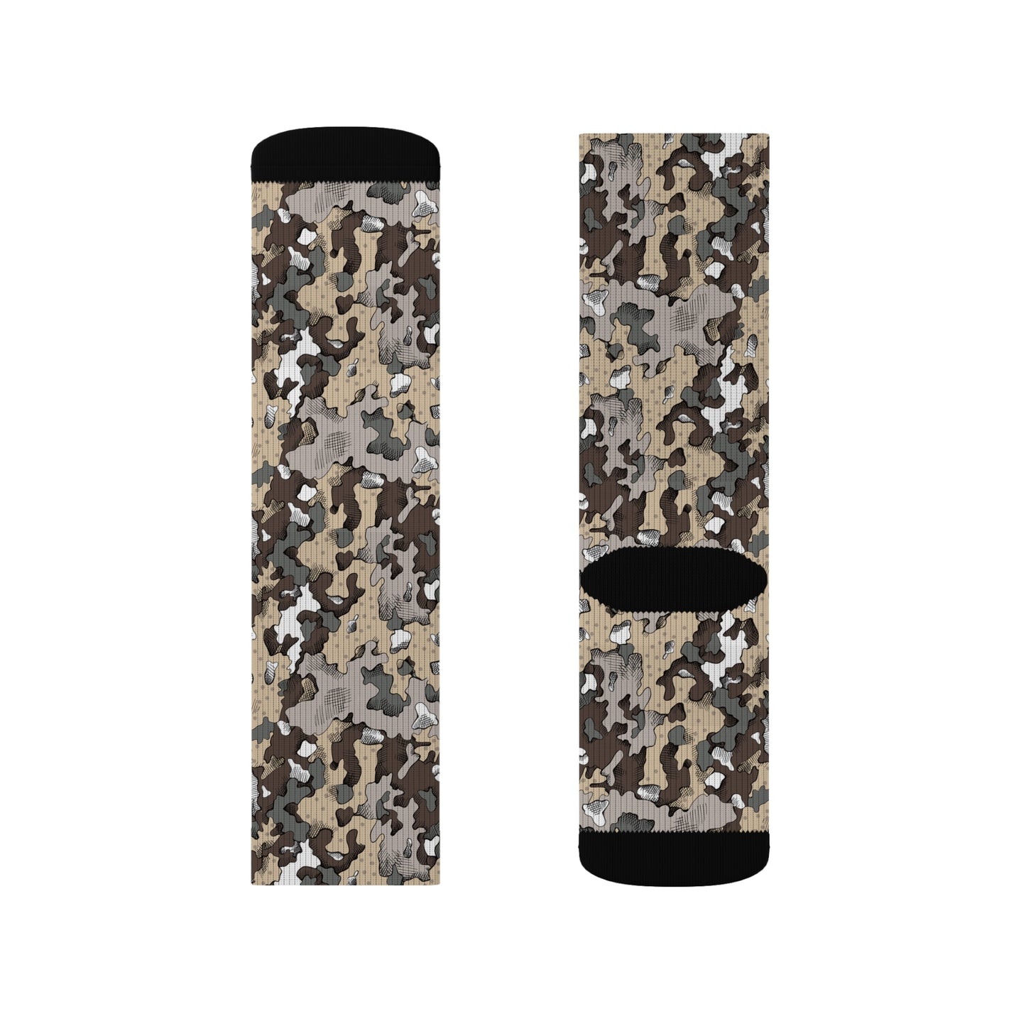 Black Belt Outfitters Original Dixie Camo Sublimation Socks | Stylish Military-Inspired Footwear | Perfect for Everyday, Gifts