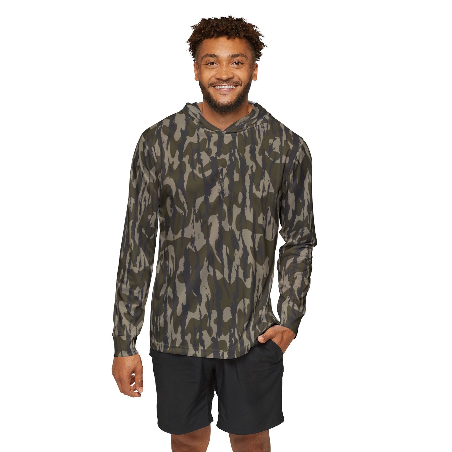 Bottomland Camouflage Sports Warmup Hoodie, Perfect for Gym, Outdoor Activities, Fitness Wear, Gift for Athletes, Military Style
