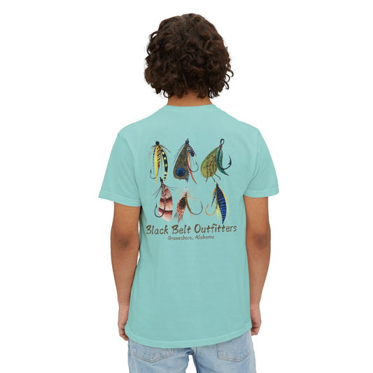 Black belt outfitters fishing lures Unisex Garment-Dyed Pocket T-Shirt