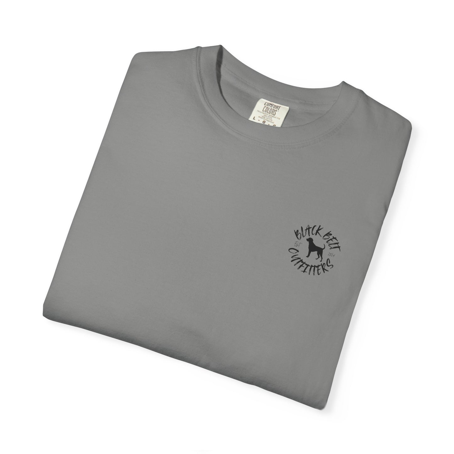 Black Belt Outfitters Camo Logo Unisex Garment-Dyed Pocket T-Shirt