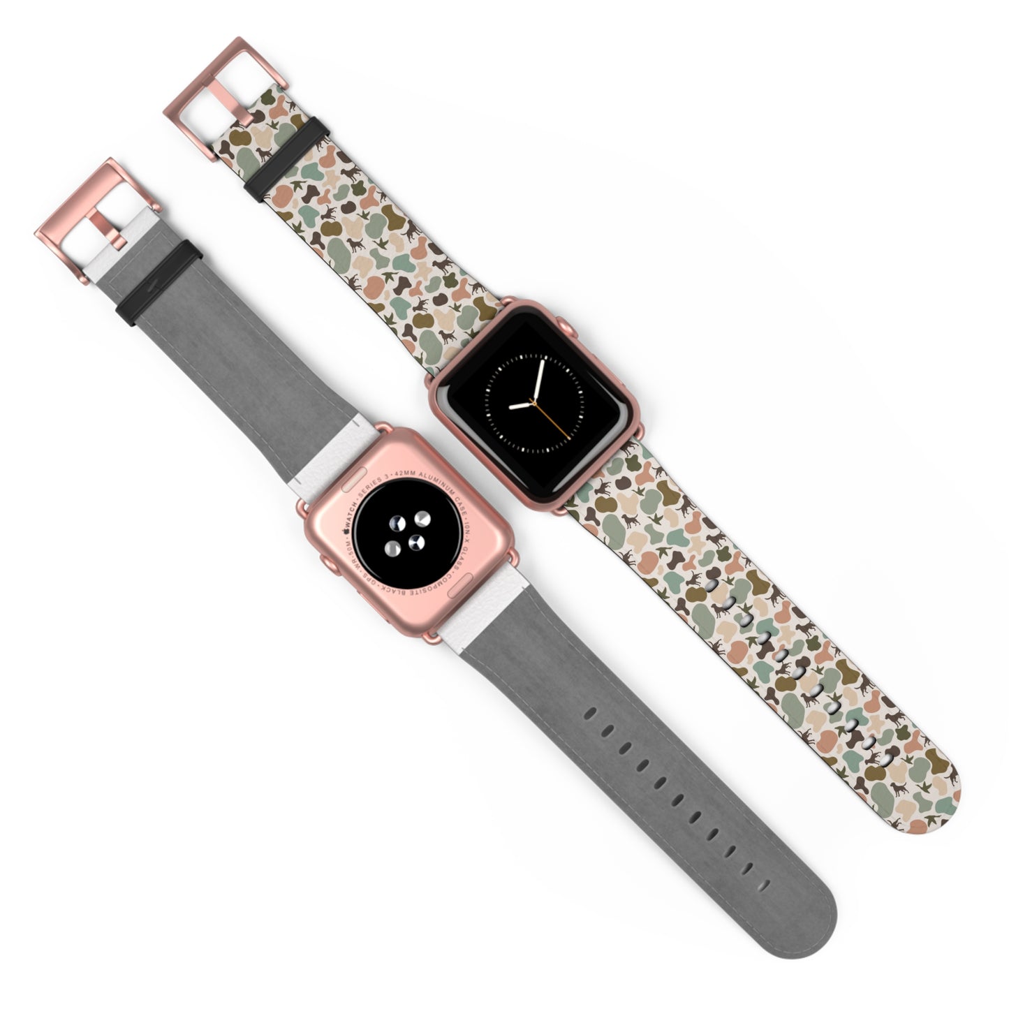 Old school camo duck and dog custom print Watch Band