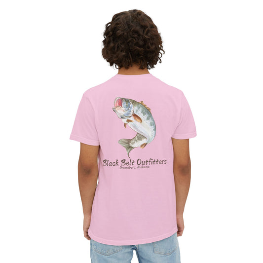 Black belt outfitters Bass Fishing Unisex Garment-Dyed Pocket T-Shirt